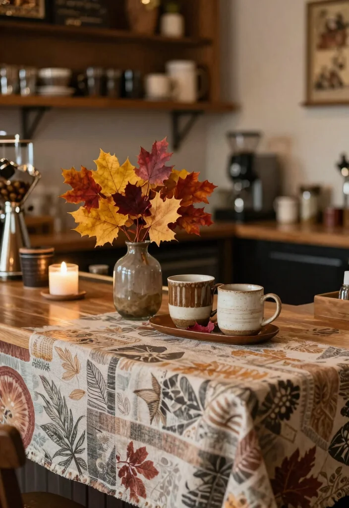 14 Coffee Bar Simple Ideas That Still Look Stylish - 9. Seasonal Decor Touches 1