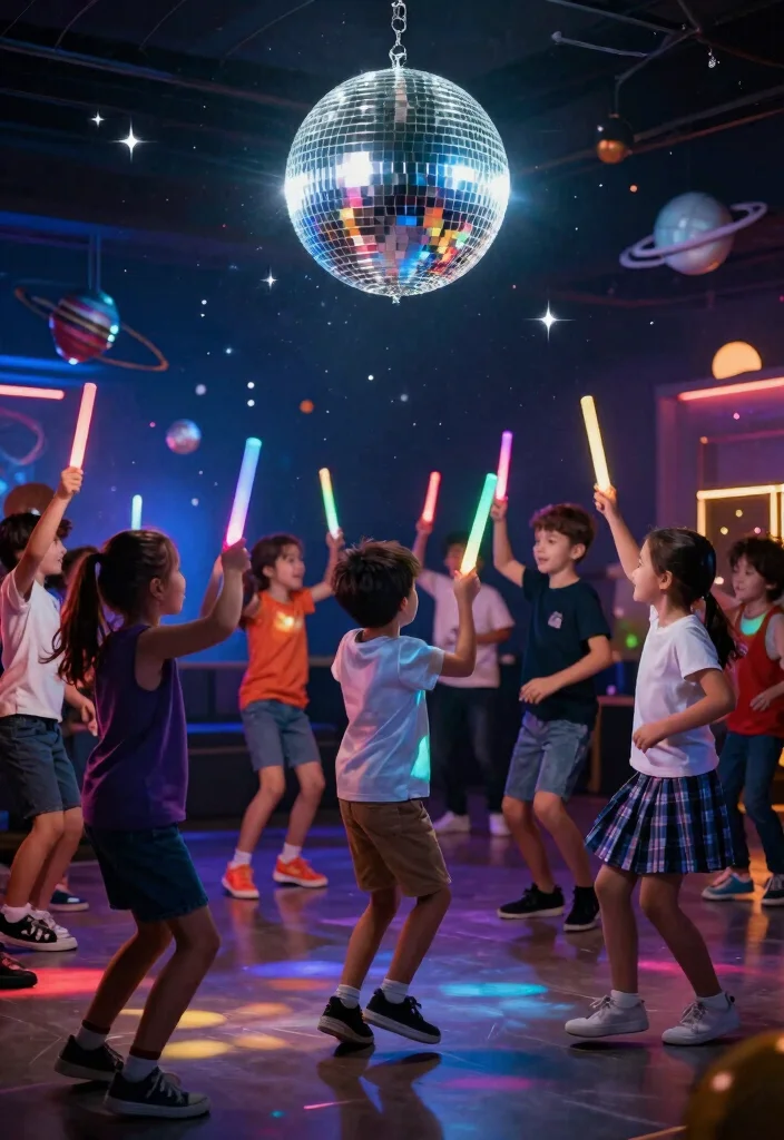 15 Astronaut Party Decoration Ideas With Space Adventure - 13. Cosmic Dance Party 1