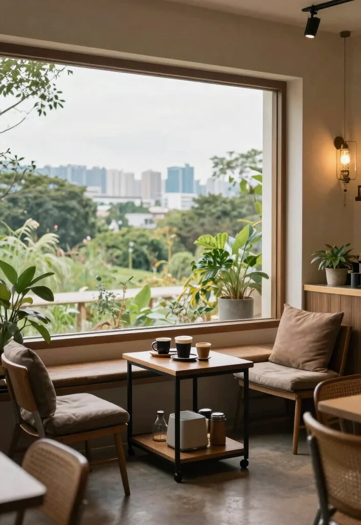 15 Black Coffee Bar Ideas With Bold Modern Edge - 15. Coffee Bar with a View 1