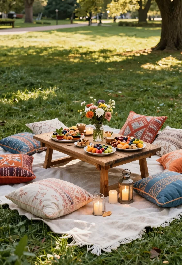 15 Chic Bohemian-Inspired 30th Birthday Party Themes for Women Decoration Ideas 13 15 Chic Bohemian-Inspired 30th Birthday Party Themes for Women Decoration Ideas - 3. Boho Chic Picnic 1