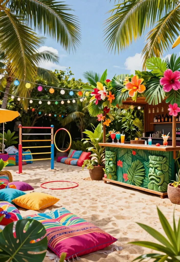 15 Chic Bohemian-Inspired 30th Birthday Party Themes for Women Decoration Ideas 24 15 Chic Bohemian-Inspired 30th Birthday Party Themes for Women Decoration Ideas - 4. Tropical Escape 1