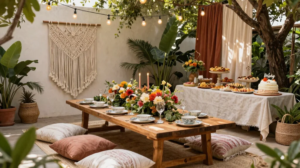 15 Chic Bohemian-Inspired 30th Birthday Party Themes for Women Decoration Ideas
