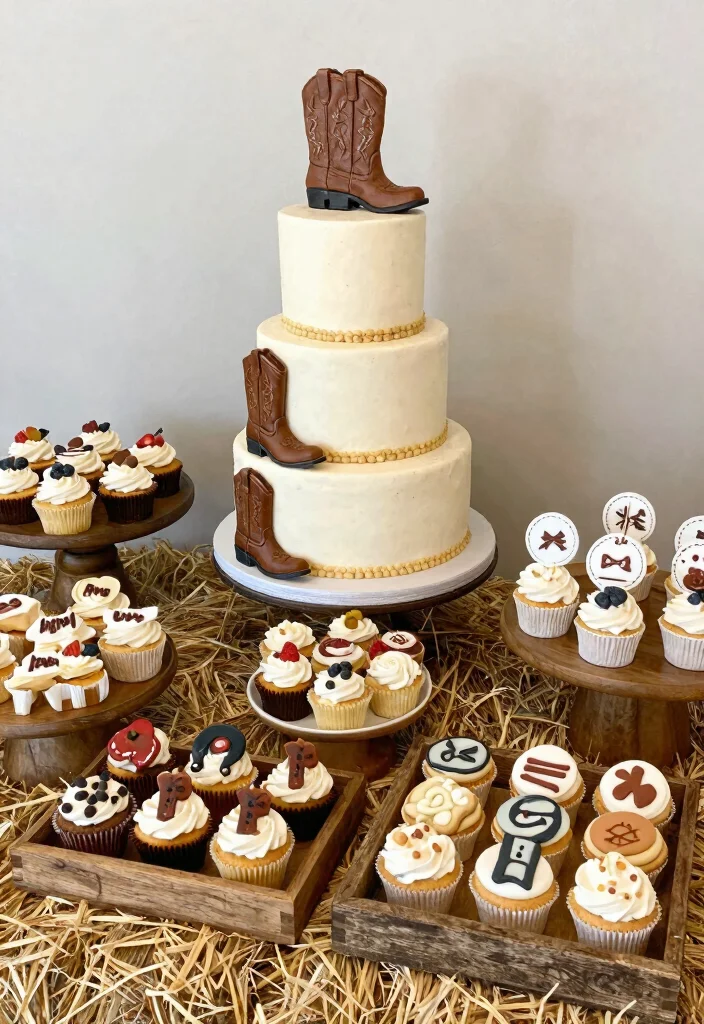 15 Cowgirl Party Decor Ideas With Western Flair - 14. Themed Cake and Desserts 1