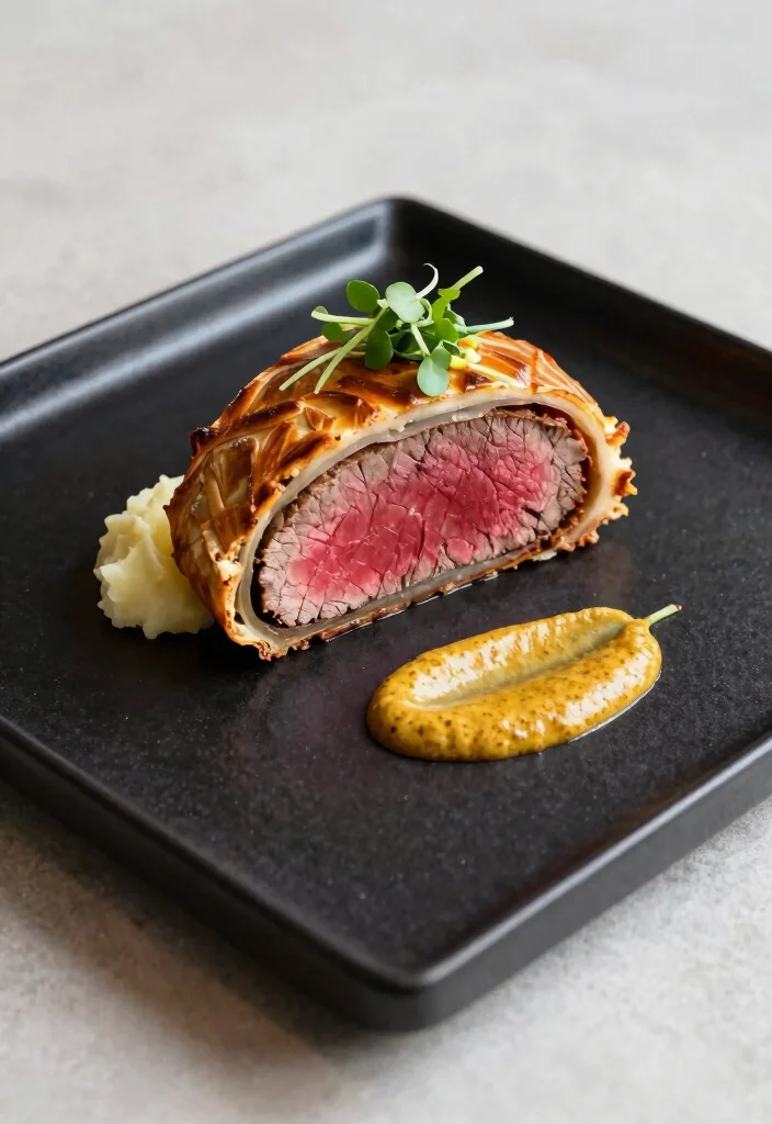 16 Beef Wellington Plating Ideas That Look Restaurant Worthy - 3. Minimalist Approach 1