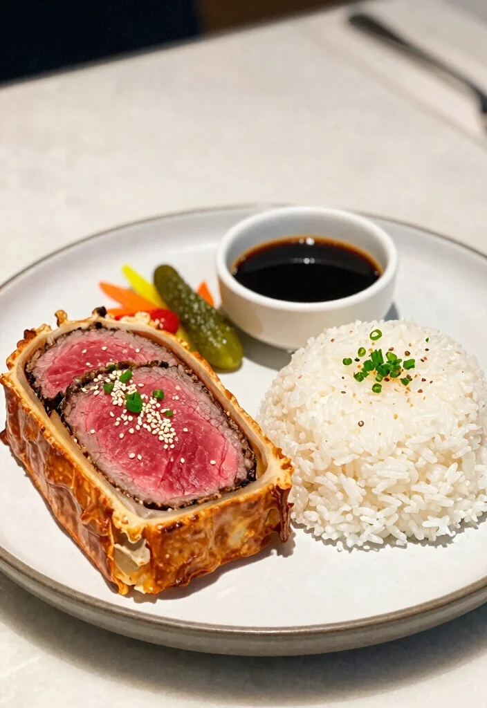 16 Beef Wellington Plating Ideas That Look Restaurant Worthy - 7. Asian Fusion 1