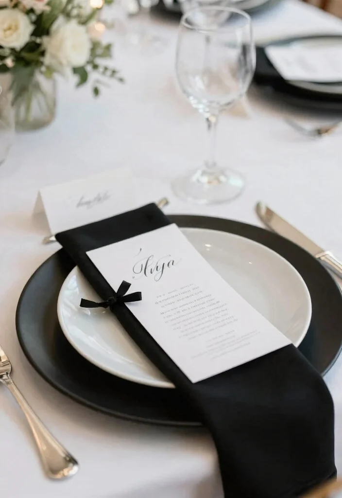 16 Black and White Party Decor Ideas With Classic Contrast 2 16 Black and White Party Decor Ideas With Classic Contrast - 2. Elegant Table Settings 1