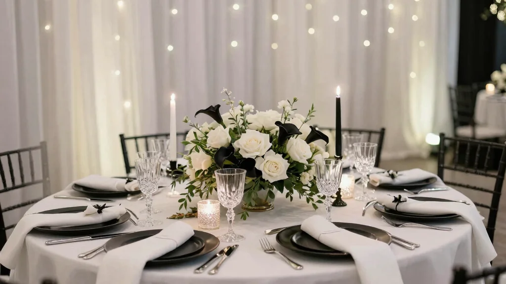 16 Black and White Party Decor Ideas With Classic Contrast