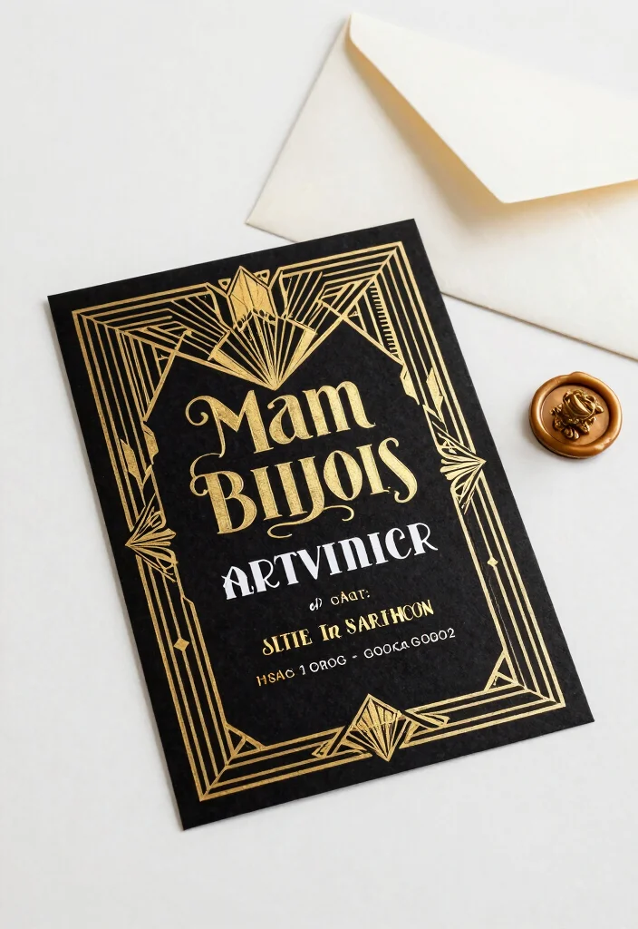16 Gatsby Decoration Party Ideas With Vintage Glam - 10. Vintage Glam Invitations 1