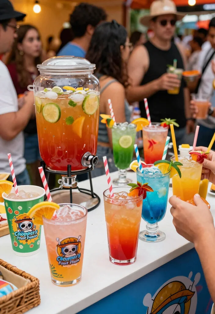 16 One Piece Decoration Party Ideas Anime Fans Will Love - 14. One Piece-inspired Drink Station 1