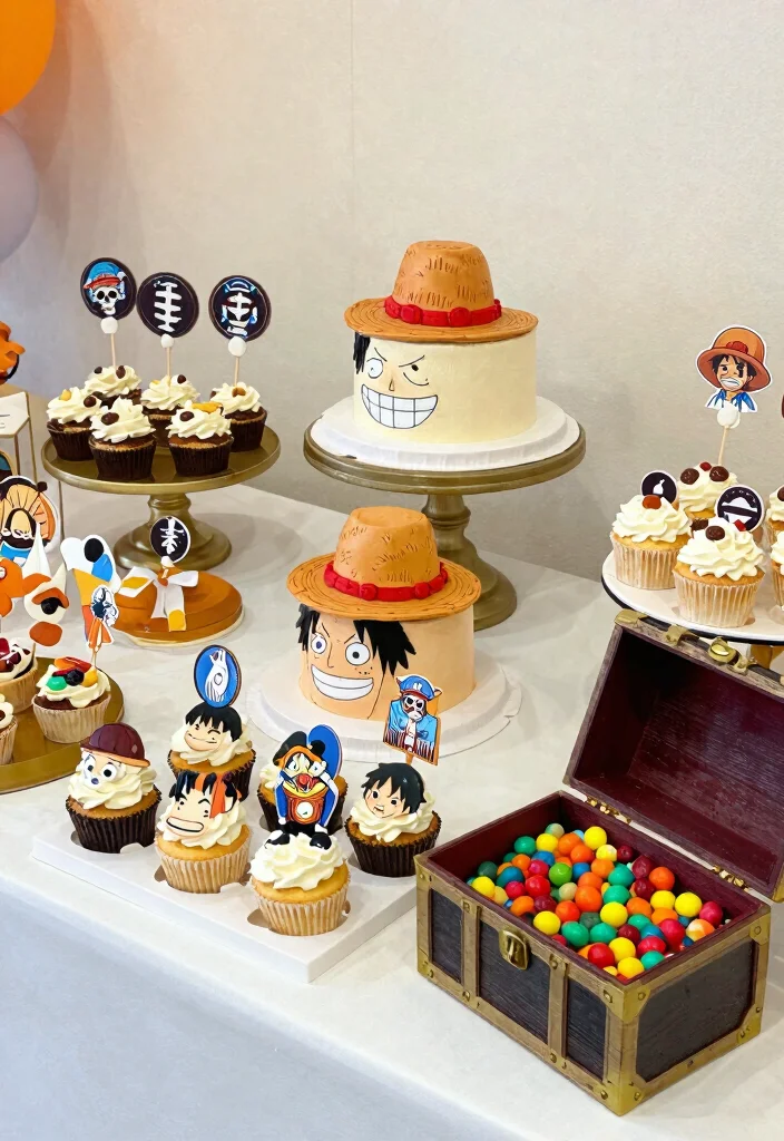 16 One Piece Decoration Party Ideas Anime Fans Will Love - 9. One Piece-Themed Desserts 1