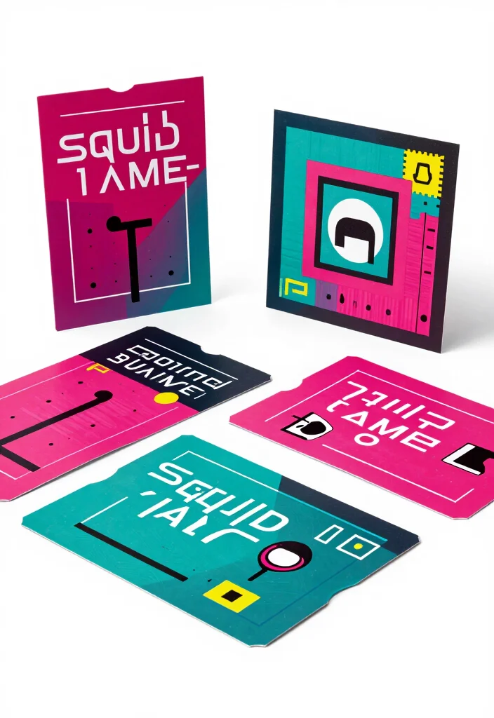 16 Squid Game Theme Party Decor Ideas With Bold Drama - 13. Eye-Catching Invitations 1