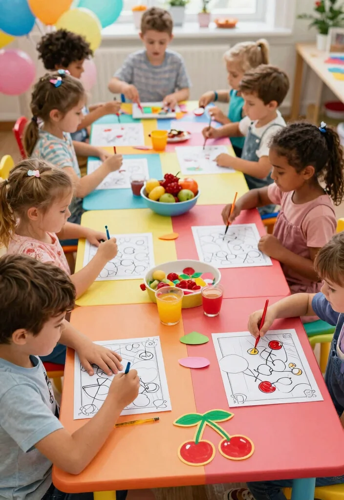 17 Cherry Theme Birthday Party Decoration Ideas With Sweet Touch - 12. Cherry Activity Station 1