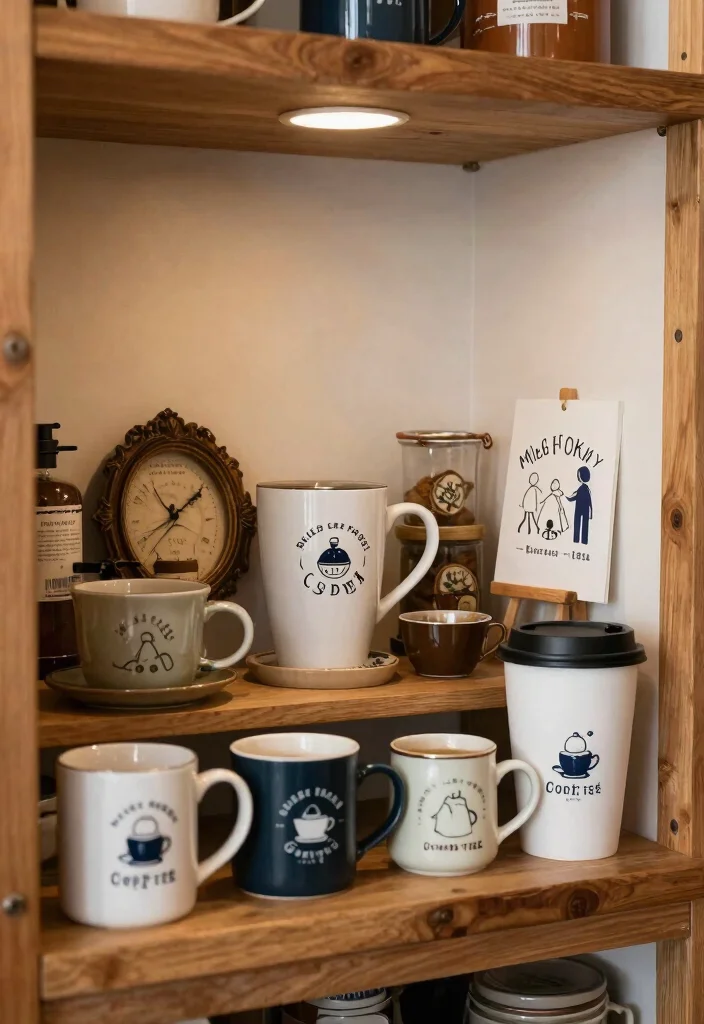 17 Coffee and Tea Bar Ideas That Feel Cozy & Chic - 11. Personalized Touches 1