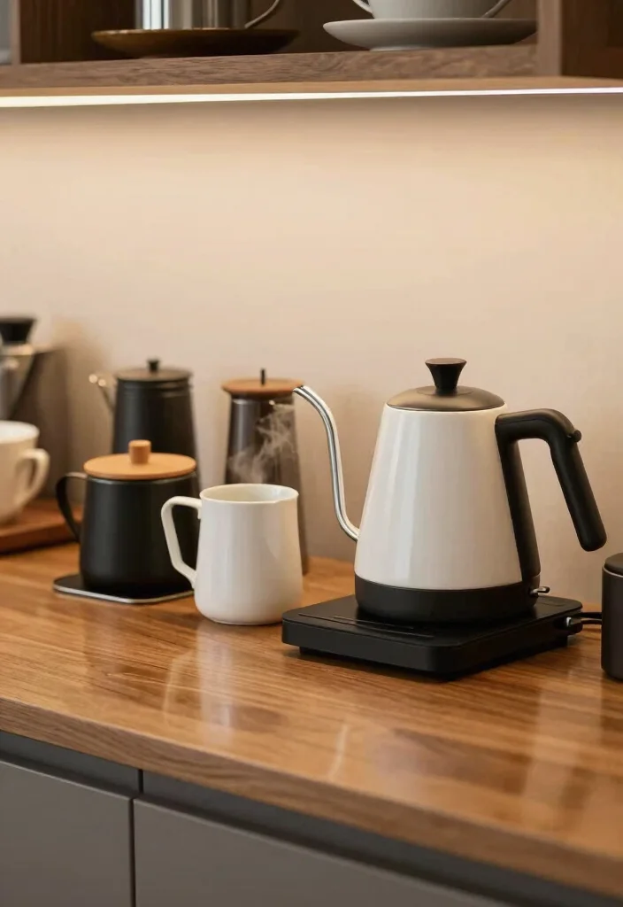 17 Coffee and Tea Bar Ideas That Feel Cozy & Chic - 14. Functional Beverage Station Accessories 1