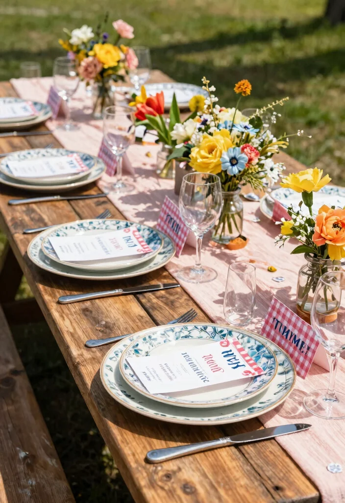 17 Gingham Party Decor Ideas With Cute Picnic Charm - 11. Gingham Place Cards 1