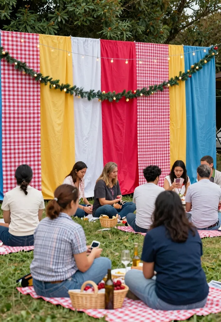 17 Gingham Party Decor Ideas With Cute Picnic Charm - 14. Gingham Wall Decor 1