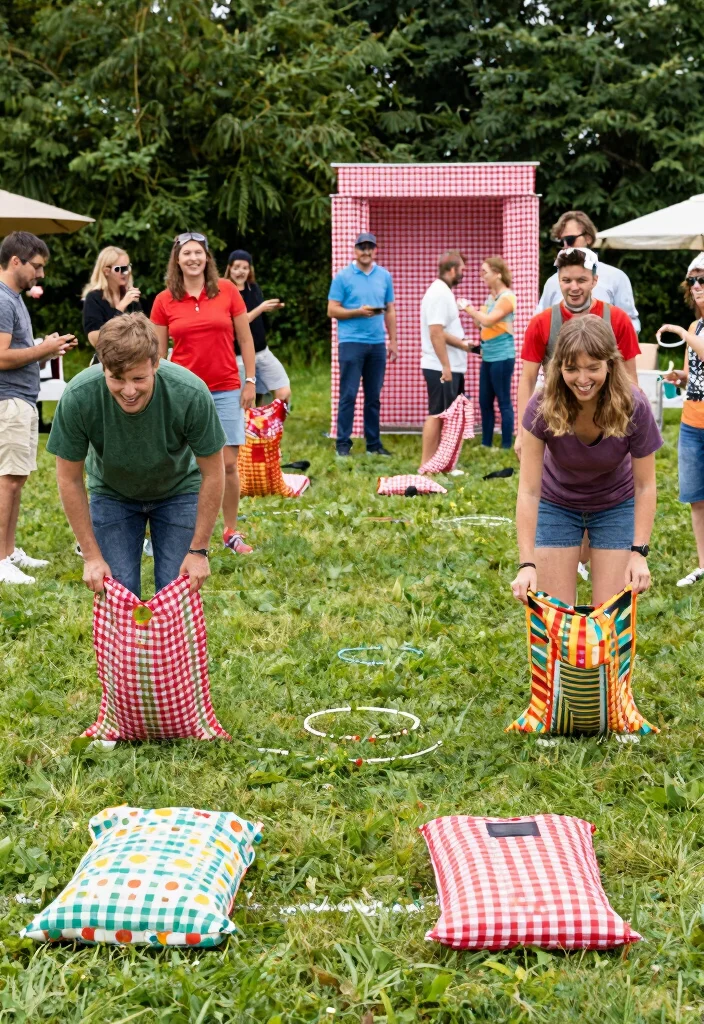 17 Gingham Party Decor Ideas With Cute Picnic Charm - 9. Gingham Party Games 1