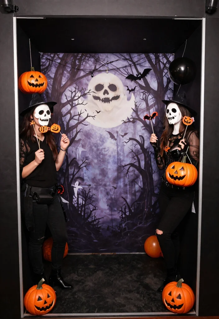 17 Halloween Party Decor 2026 Trending Ideas With Spooky Chic Style - 13. Haunted Photo Booth 1