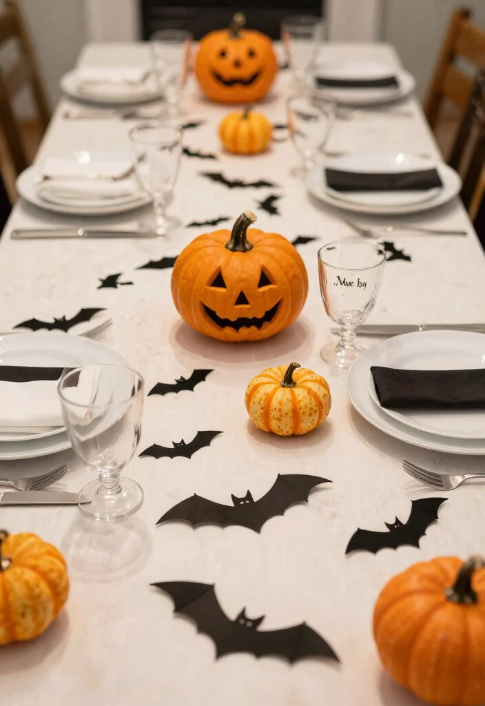17 Halloween Party Decor 2026 Trending Ideas With Spooky Chic Style - 14. Festive Table Scatters 1