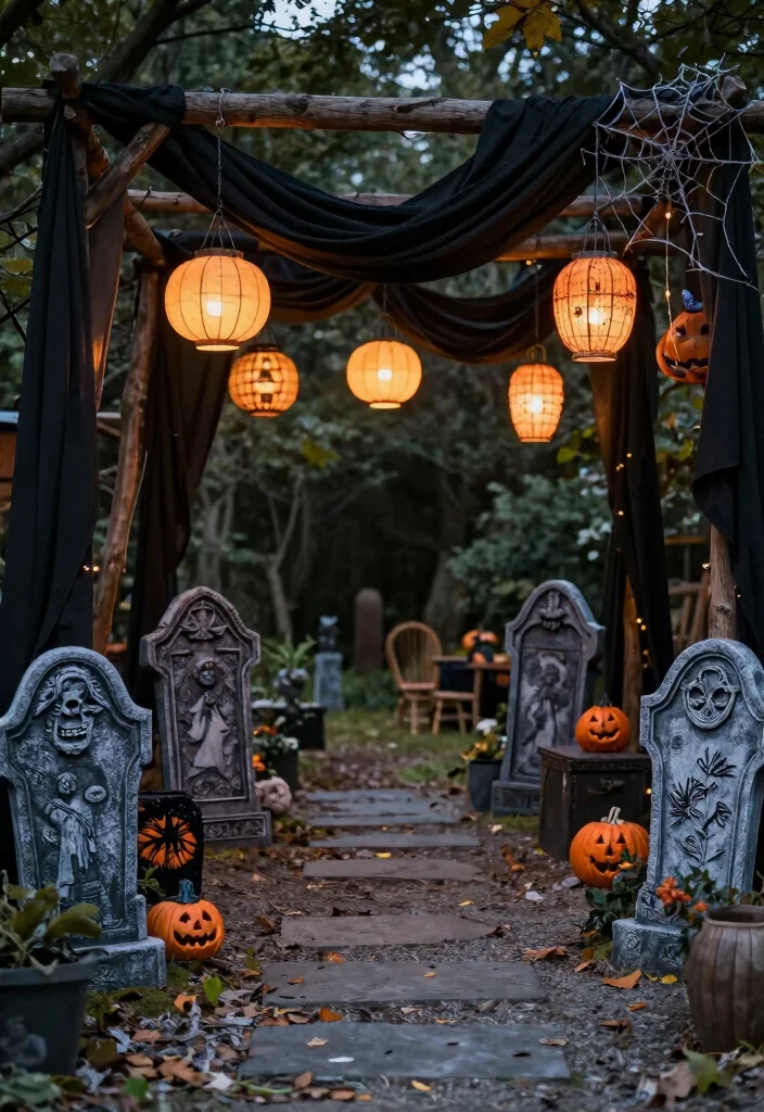 17 Halloween Party Decor 2026 Trending Ideas With Spooky Chic Style - 15. Eerie Outdoor Decor 1