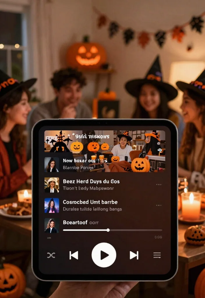 17 Halloween Party Decor 2026 Trending Ideas With Spooky Chic Style - 17. Themed Playlist 1