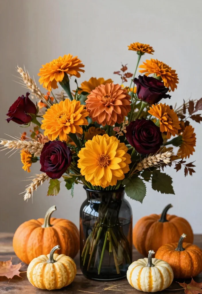 17 Halloween Party Decor 2026 Trending Ideas With Spooky Chic Style - 2. Autumn Floral Arrangements 1
