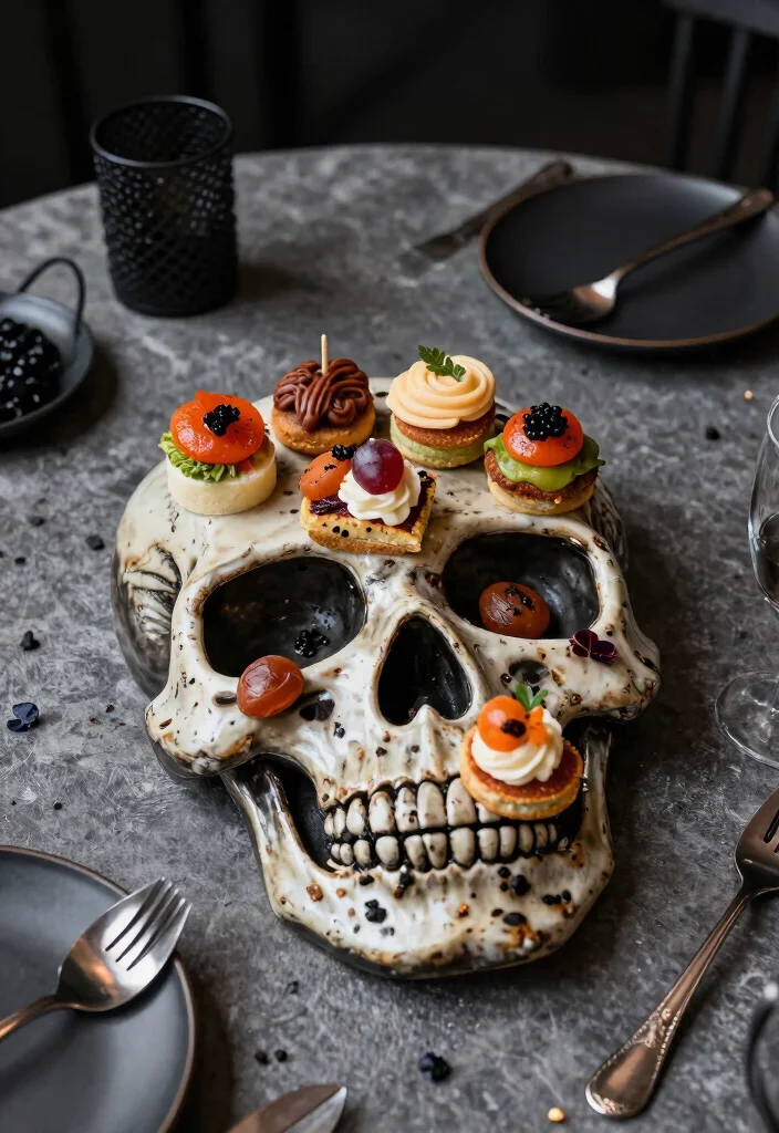 17 Halloween Party Decor 2026 Trending Ideas With Spooky Chic Style - 3. Spooky Chic Serving Platters 1