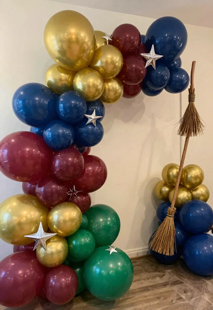 17 Harry Potter Party Decor Ideas With Magical Touch - 3. Spellbinding Balloon Arches 1