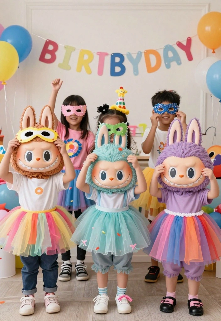 18 Labubu Party Decoration Ideas With Cute Character Style - 10. Delightful Themed Costumes 1