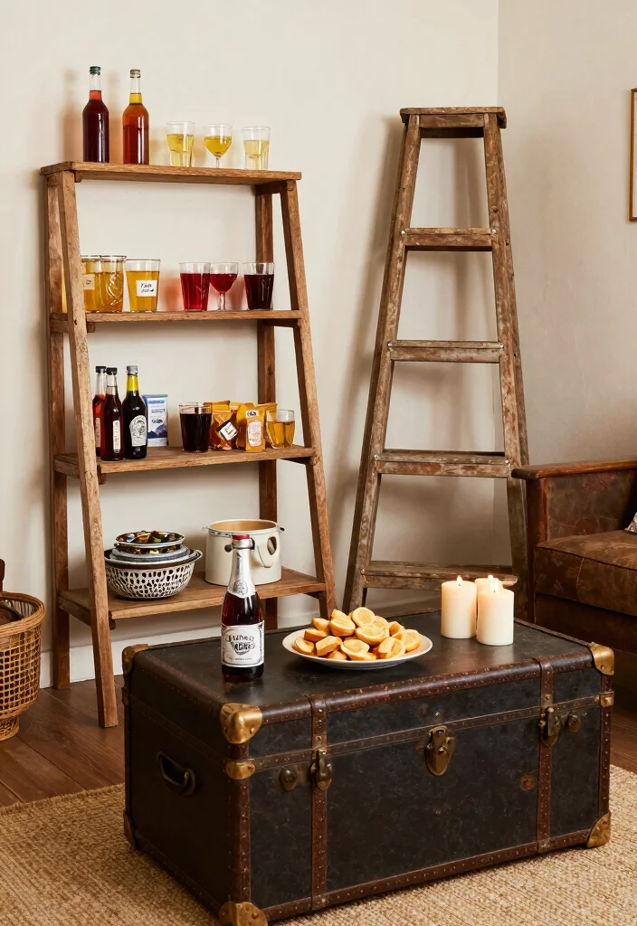 18 New Year Party Decor Ideas That Sparkle Bright - 11. Upcycled Furniture Touches 1