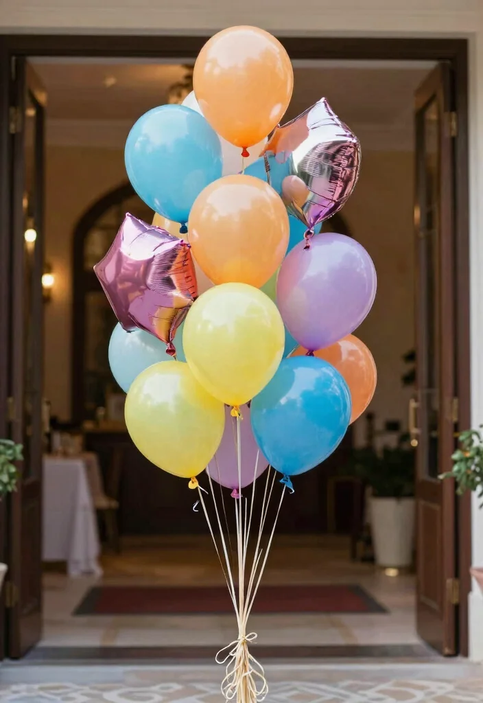 18 New Year Party Decor Ideas That Sparkle Bright - 3. Eco-Friendly Balloon Bouquets 1